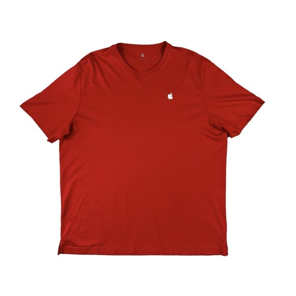 Apple Store Red Crew Neck Short Sleeve‎ T-Shirt Sz XL - Picture 1 of 7